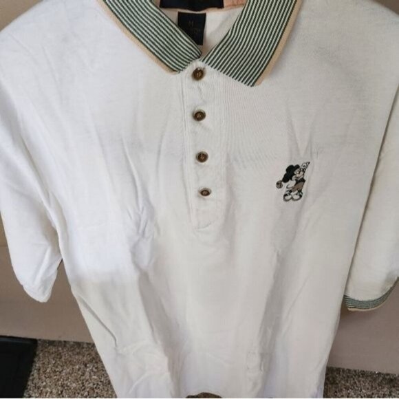 Antigua The Disney Store Embellished Mickey Mouse Golf SS Sz. M polo - Picture 6 of 10